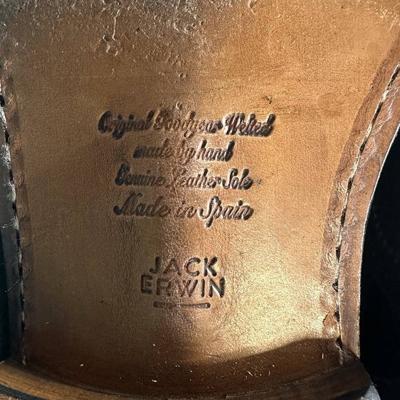 JACK ERWIN Original Goodyear Welted Boots Black Handmade In Spain Men's 10.5 - Picture 16 of 16